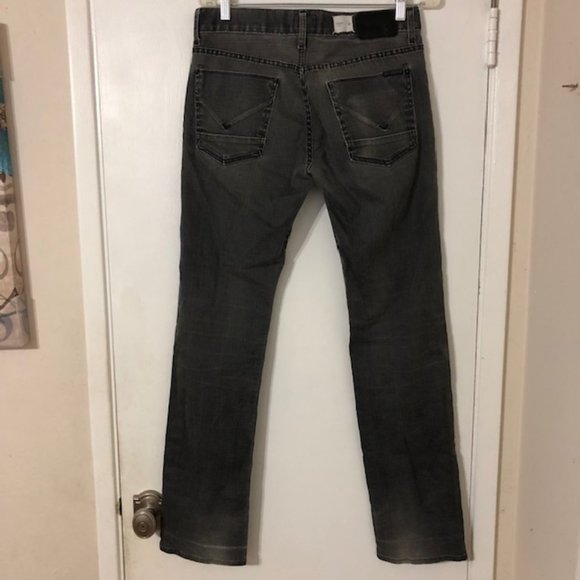 Hudson Byron Gray Straight Leg Jeans 31x32 - Picture 2 of 4